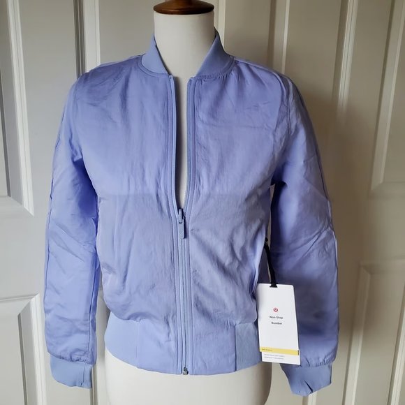 Lululemon Non-Stop Bomber Reversible Jacket New Size 4 Lavender Dusk - Picture 5 of 12